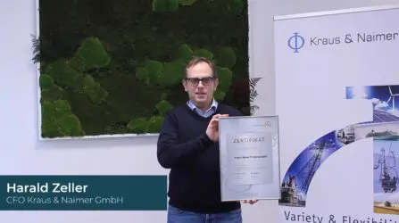 Zertifikat Headerbild mit Harald Zeller (CFO) 