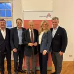 vlnr: Andreas Salcher, Gerhard Drexel, Johannes Huber, Monica Rintersbacher, Andreas Gnesda; © Leitbetriebe Austria